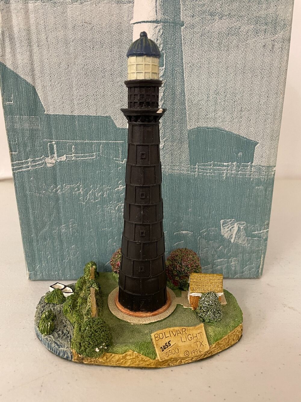 Vintage 1994 Bolivar Light Lighthouse Figurine #146 Harbour Lights W/ Box & COA
